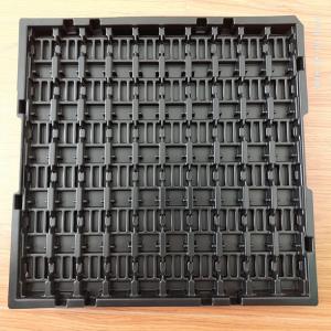 China Blister Processed PS Plastic Conductive Electronic Components Tray on sale