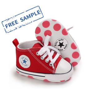 China Designer wholesale Canvas shoes first Walker kids boy and girl  crib Baby shoes on sale