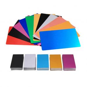  Laser Engraved Anodized Aluminum Business Cards Portable 0.5mm - 0.8mm Thickness Manufactures