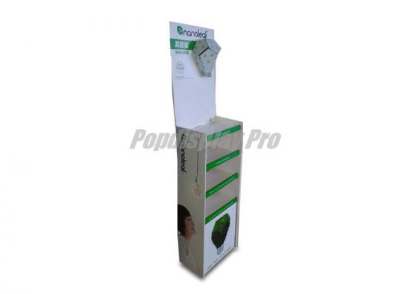 Quality 3D Poster Printed Cardboard Shelf Display Recyclable For Green Led Lights for sale