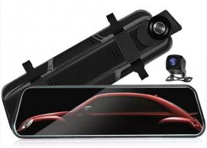  9.66 Inch Motion Activated Dashcam Full 2.5D Touch Screen Front Back Recording Manufactures
