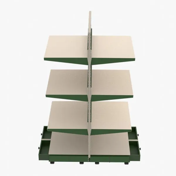 Factory custom color size double-sided supermarket racks wholesale grocery shop racks