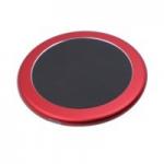 Round Shape Wireless Cell Phone Charger Aluminium Alloy Rubber Coated With QI