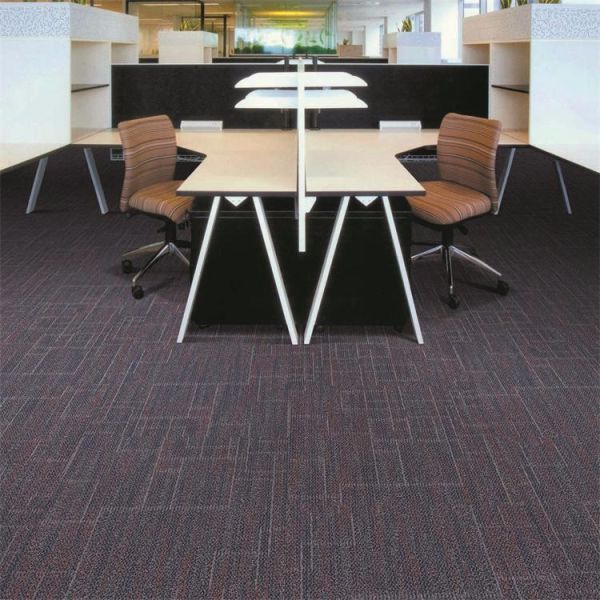 Multi level loop striped pattern Nylon6 carpet tile for office