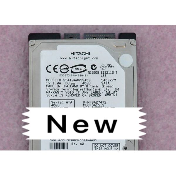 HTS541040G9SA00 40G Hitachi Hard Disk SATA 2.5 Inch Serial Port 1 Year Warranty