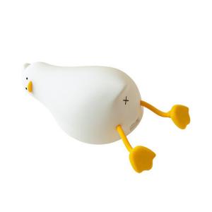 China Babies Kids Silicone Animal Night Light With Charging Port 3 Level Dimmable Silicone LED Lying Flat Duck Lamp on sale