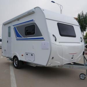 China Flatness Small Camper Trailer FRP Lightweight Rv Camper Trailers With Kitchen on sale
