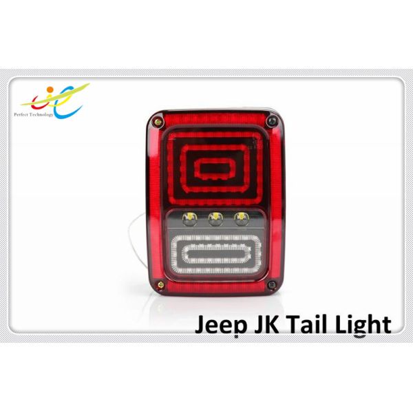 Pair Snake Style Jeep Wrangler Tail Lights with Brake Turn Reverse Lamp Back Up Rear Light for Jeep JK 2007-2016