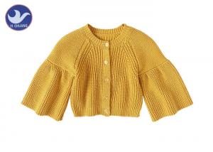 China Half Cardigan Knitted Girls Cardigan Sweaters Short Body Drop Shoulder Loose Sleeves on sale