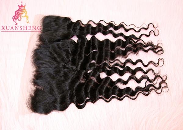 Virgin Indian Hair 13x4 Lace Frontal No Tangle Loose Wave Silky Swiss Lace Frontals