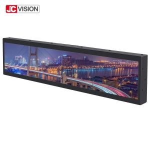  Remote Control Stretched Bar LCD Display 28inch Android LCD Advertising Player Manufactures