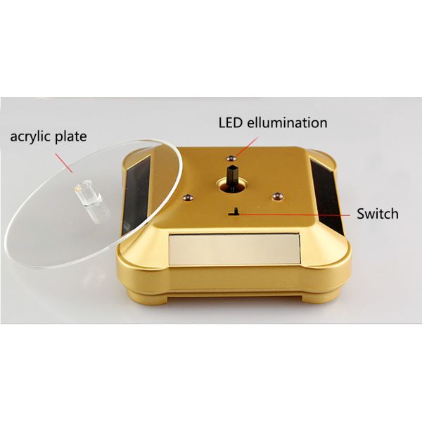 Eco Friendly Solar Powered Display Stand 360° Rotating Light Weight