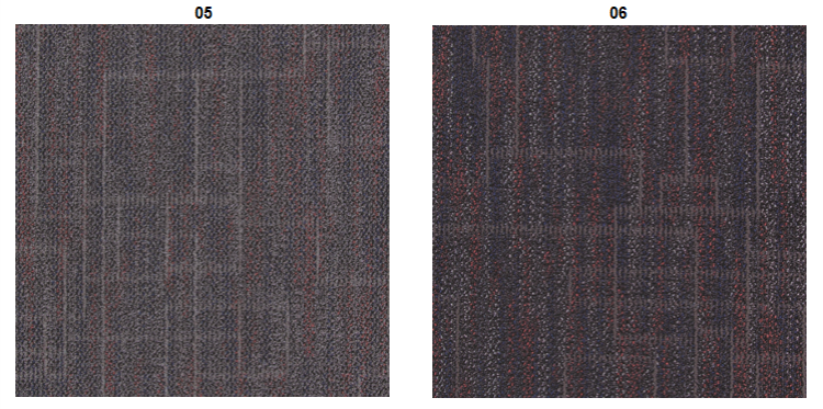 Multi level loop striped pattern Nylon6 carpet tile for office