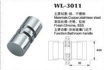  SS Bathroom Door Knobs New Shower Room Glass Door Handles shower door knob hardware WL-3011 Manufactures