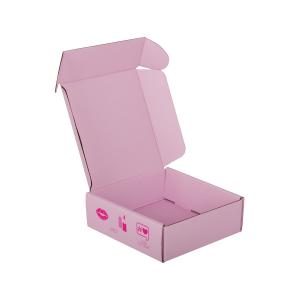  Pink Cosmetic Paper Packing Boxes CMYK Color With Hot Stamping Logo Manufactures
