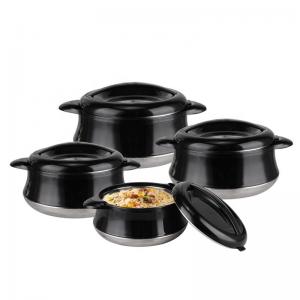 China Insulated Lunch Box Stainless Steel 4pcs Double Wall Cookware Pot Set on sale