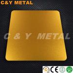 Decorative stainless steel sheet with mirror sand-blast and Ti-gold colors