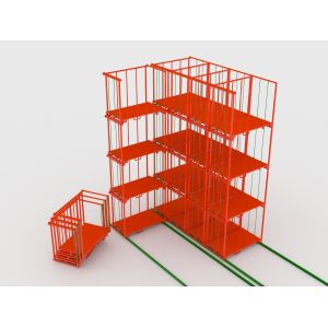 Buy cheap Red Orange 30*50mm Upright 150KG Capacity Stackable Stillages from wholesalers