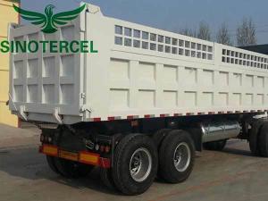 China White Fence Semi Trailer 40 Tons - 80 Tons Bumper Pull Flatbed Trailer on sale