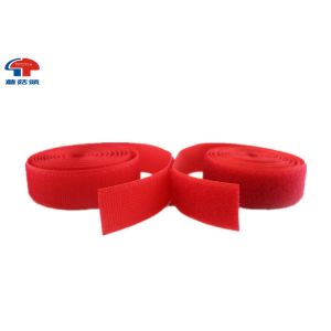  Red 2 Inch Wide Sew On hook and loop Straps Roll For Medical , Eco - friendly Manufactures