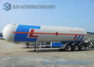  58500 liters tri-axle LPG tank trailer 24.5MT , LPG gas tanker semi trailer Manufactures