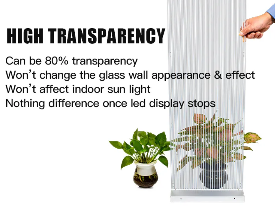 P16 P20 Stick On Window Glass Soft LED Screen With Self Adhesive Pcb Film