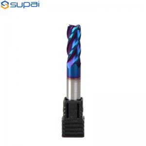  Blue NaNo Coating 65HRC Carbide End Mill Manufactures