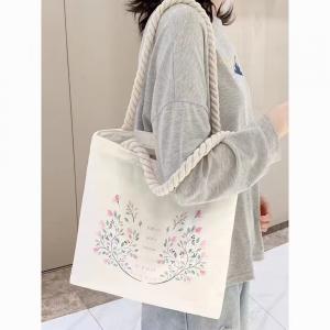  Zippered Eco Friendly Canvas Tote Bags With Webbed Handle Manufactures