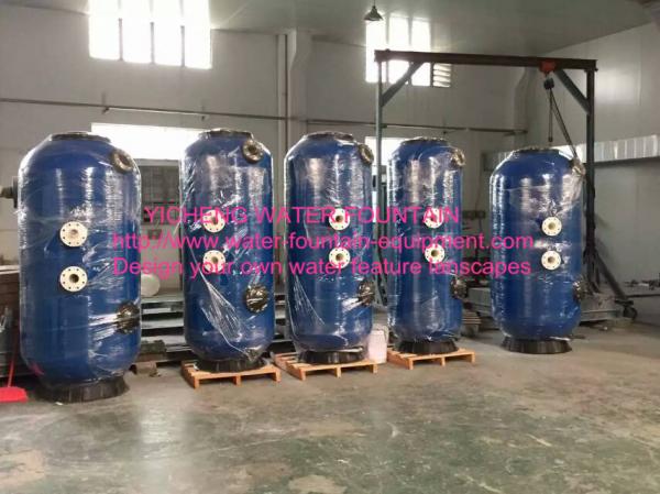 Fiberglass Depth Swimming Pool Sand Filters Side Mount Type Connect To Butterfly Valves