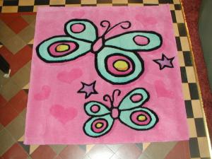  Butterfly kid rug/Children acylic carpet/handtufted acrylic rug Manufactures