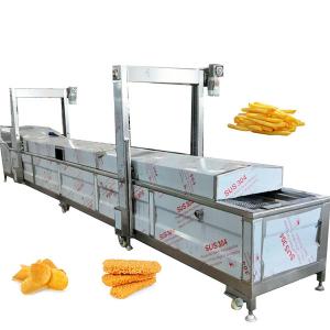  Dough Falafel Industrial Frying Machine 220V Potato Chips Deep Fryer 200kg/H Manufactures