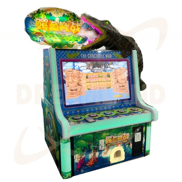 Dreamland ticket redemption amusement arcade double players hit crocodile game
