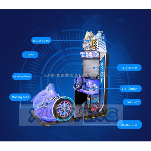 Picture Included 26'' LCD Coin Operated Racing Arcade Children Racing Car Game Machine