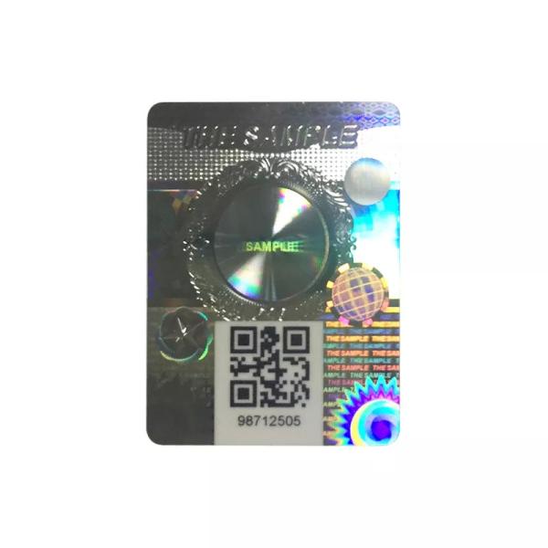 Hologram Seal Sticker Label Scratch Off QR Code 3D Adhesive