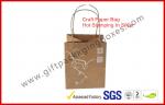 Customized Craft Paper Packaging Bags Foil In Silver With Nylon Tape