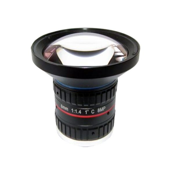 1" 8mm F1.4 8Megapixel C Mount Manual IRIS Low Distortion ITS Lens, 8mm Traffic