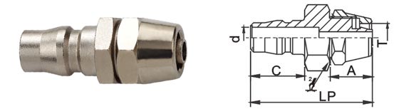 Handiness Compressed Air Quick Connect Disconnect Couplings LSQ-AB In Brass