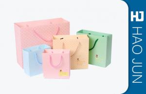Custom Cardboard Shopping Bags / Custom Printed Paper Carrier Bags For Clothing Packaging