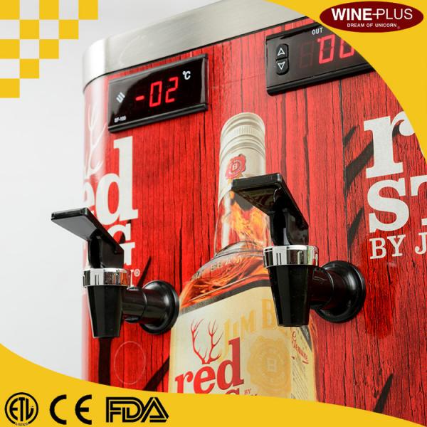 Quality 2 Bottle Holders Refrigerated Liquor Dispenser For Restaurants / Hotels for sale