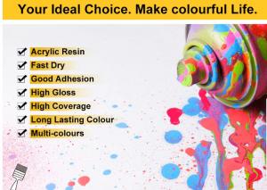  OEM Acrylic Aerosol Spray Paint Fast Dry Metallic Chrome Flourscent Manufactures