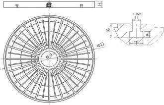 100cm Round Permanent Electromagnetic Clamping Chuck