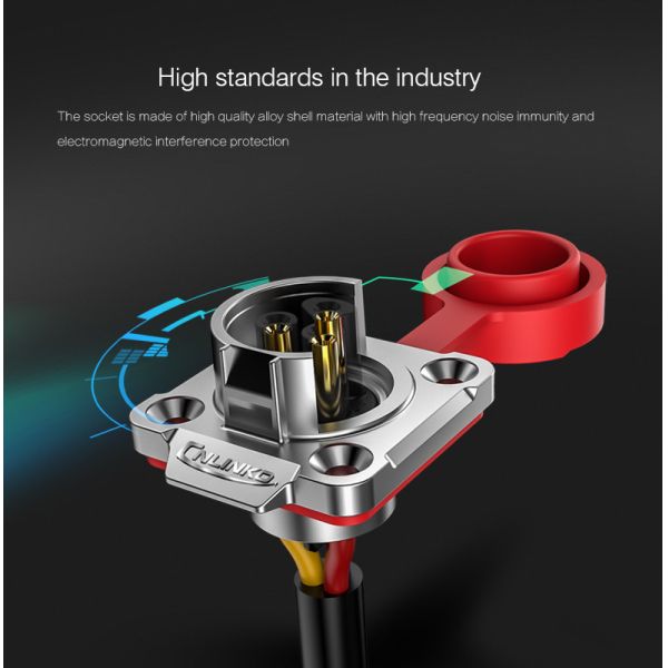 2018 New Products Multicore XLR Female Plug and Male Socket 3 Pin Wire Connector for Medical Equipment and LED Lighting