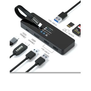 Buy cheap Digital display 7 in 1 TYPE C HUB, directly display the performance and from wholesalers