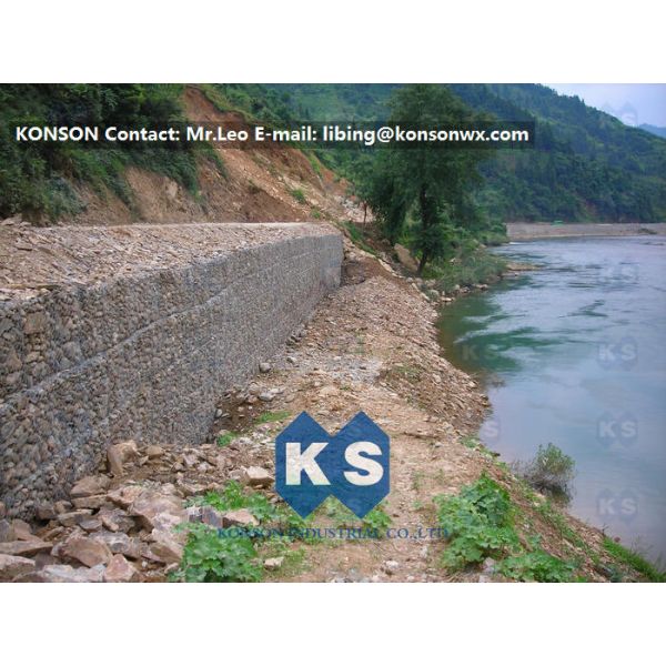Customized Gabion Slope Protection Net Gabion Retaining Walls With Flexible Structure