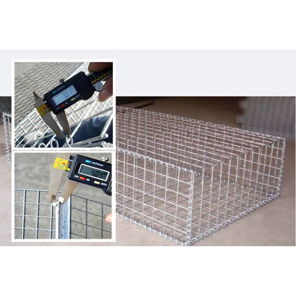 Heavily Galvanized Welded Mesh Rock Filled Gabions 75×75mm Rustproof