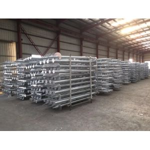 Portable Solar Energy System Foundation Customization with Helix Anchors Screw