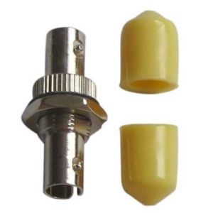  ST / UPC Multimode Simplex Fiber Optic Adapter With Yellow Hat Manufactures
