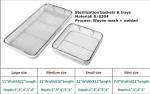 Medical Grade Stainless Steel Mesh Tray With Drop Handles For Washing Or