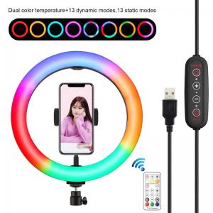  66cm 11W Tripod With Ring Light For Camera , Studio Led Light With Phone Holder Manufactures