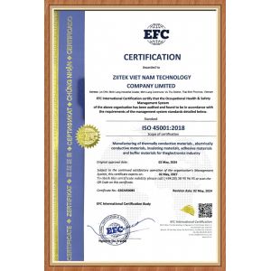 Dongguan Ziitek Electronic Materials & Technology Ltd. Certifications